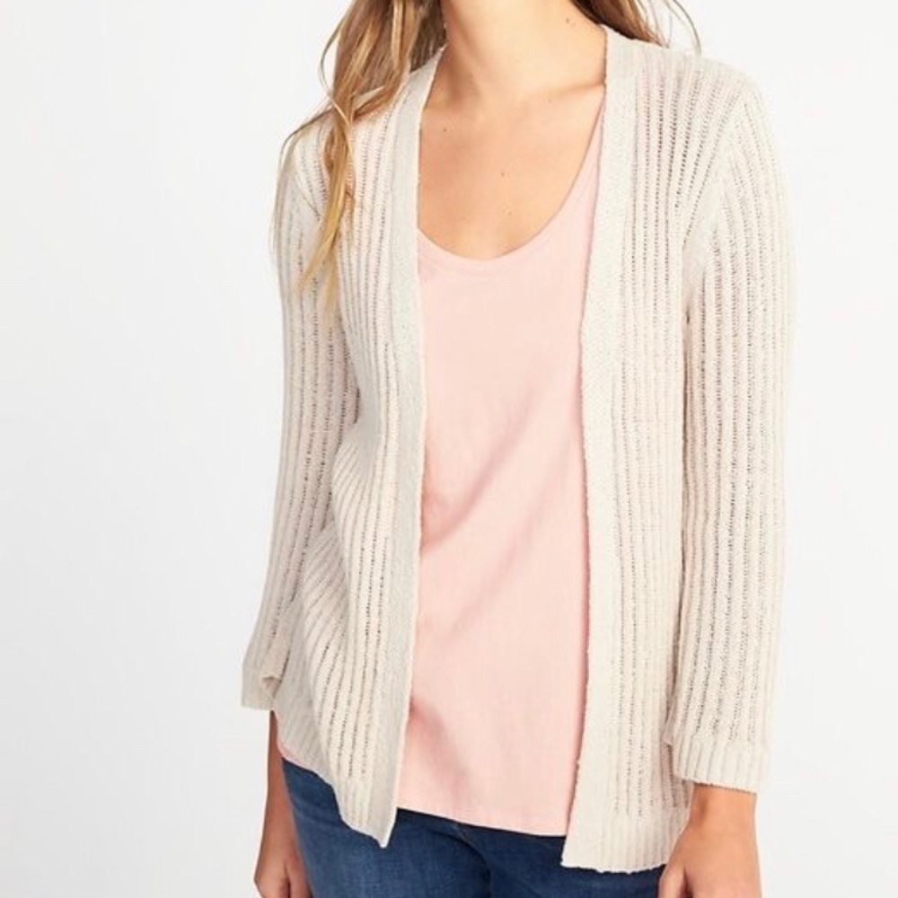 Old Navy beige knit open cardigan NWT